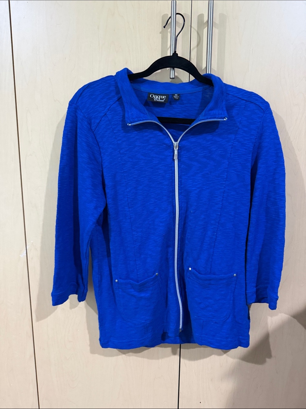 Onque Casuals Electric Blue Lightweight Full-Zip Shirt Jacket